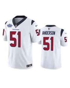 Men's Houston Texans #51 Will Anderson Jr. White 2023 F.U.S.E. With Prem1ere Patch Vapor Untouchable Limited Stitched Football Jersey