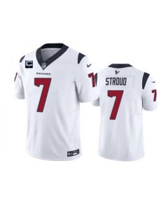 Men's Houston Texans #7 C.J. Stroud White 2023 F.U.S.E. With 1-Star C Patch Vapor Untouchable Limited Stitched Football Jersey
