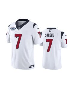 Men's Houston Texans #7 C.J. Stroud White 2023 F.U.S.E. With Prem1ere Patch Vapor Untouchable Limited Stitched Football Jersey