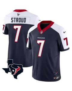 Men's Houston Texans #7 C.J. Stroud White/Navy 2023 F.U.S.E. Vapor Untouchable Limited Stitched Football Jersey