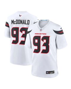 Men's Houston Texans #93 Kayden McDonald White 2026 NFL Draft Game Jersey