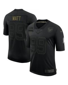 Men's Houston Texans #99 J.J. Watt 2020 Black Salute To Service Limited Stitched Jersey