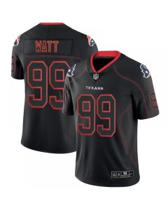 Men's Houston Texans #99 J.J. Watt Black 2018 Lights Out Color Rush Limited NFL Jersey