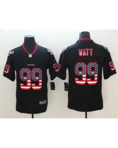 Men's Houston Texans #99 J.J. Watt Black 2018 USA Flag Color Rush Limited Fashion NFL Stitched Jersey
