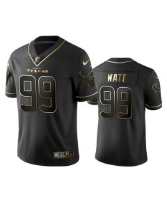 Men's Houston Texans #99 J.J. Watt Black 2019 Golden Edition Limited Stitched NFL Jersey