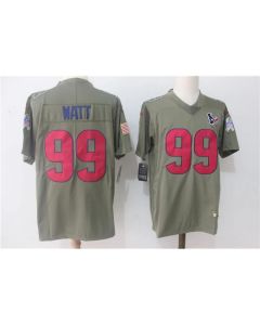 Men's Houston Texans #99 J.J. Watt Olive Salute To Service Limited Stitched NFL Jersey