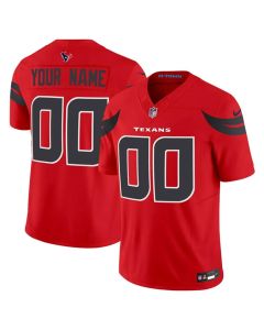 Men's Houston Texans Active Player Custom Red 2024 Alternate Vapor F.U.S.E. Limited Stitched Jersey