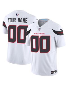 Men's Houston Texans Active Player Custom White 2024 Vapor F.U.S.E. Limited Stitched Jersey