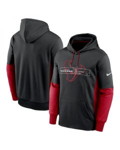 Men's Houston Texans Black Color Block Fleece Performance Pullover Hoodie