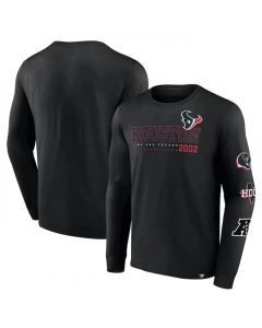 Men's Houston Texans Black High Whip Pitcher Long Sleeve T-Shirt