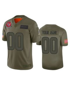 Men's Houston Texans Customized 2019 Camo Salute To Service NFL Stitched Limited Jersey