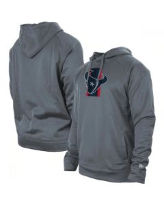Men's Houston Texans Gray New Era Training Camp Raglan Pullover Hoodie