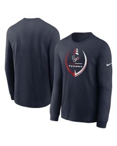 Men's Houston Texans Navy Icon Legend Performance Long Sleeve T-Shirt