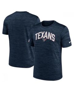 Men's Houston Texans Navy Sideline Velocity Stack Performance T-Shirt