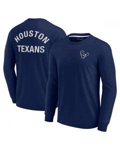 Men's Houston Texans Navy Signature Unisex Super Soft Long Sleeve T-Shirt
