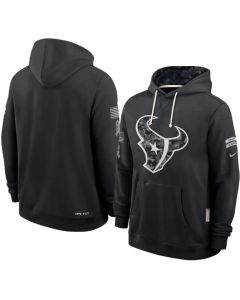 Men's Houston Texans Nike Black 2026 Salute to Service Sideline Dri-FIT Pullover Hoodie