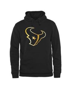 Men's Houston Texans Pro Line Black Gold Collection Pullover Hoodie
