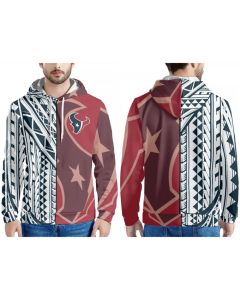 Men's Houston Texans Red/Black/White Pullover Hoodie