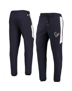 Men's Houston Texans Starter Navy/White Goal Post Fleece Pants