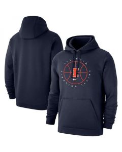 Men's Illinois Fighting Illini Navy Basketball Icon Club Fleece Pullover Hoodie