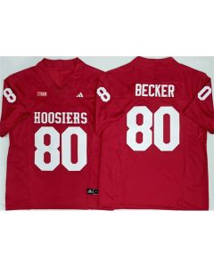 Men's Indiana Hoosiers #80 Charlie Becker Red Vapor F.U.S.E. Limited Jersey