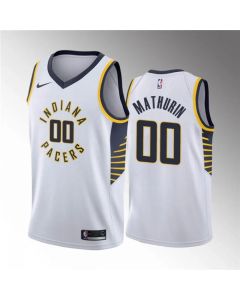 Men's Indiana Pacers #00 Bennedict Mathurin White Association Edition Stitched Basketball Jersey