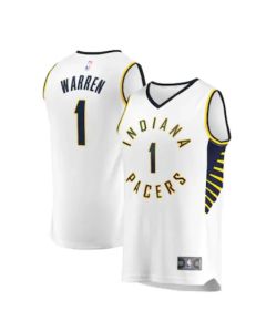 Men's Indiana Pacers #1 T.J. Warren White Stitched Jersey (White)