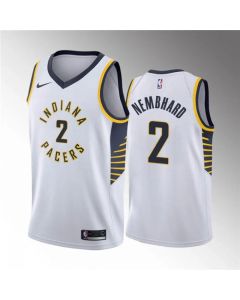 Men's Indiana Pacers #2 Andrew Nembhard White Association Edition Stitched Basketball Jersey