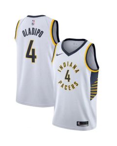 Men's Indiana Pacers #4 Victor Oladipo White Association Edition Stitched Swingman Jersey