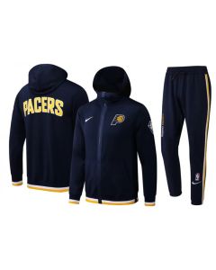 Men's Indiana Pacers 75th Anniversary Navy Performance Showtime Full-Zip Hoodie Jacket And Pants Suit