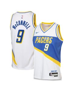 Men's Indiana Pacers #9 T.J. McConnell White 2025/26 City Edition Swingman Jersey (White)