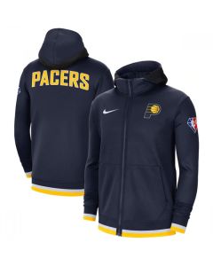 Men's Indiana Pacers Navy 75th Anniversary Performance Showtime Full-Zip Hoodie Jacket