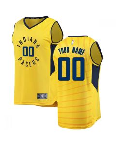 Men's Indiana Pacers Orange Customized Stitched NBA Jersey