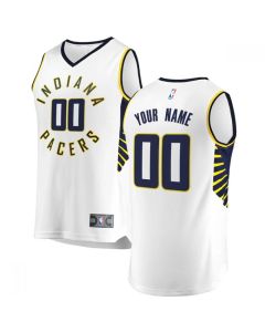 Men's Indiana Pacers White Customized Stitched NBA Jersey