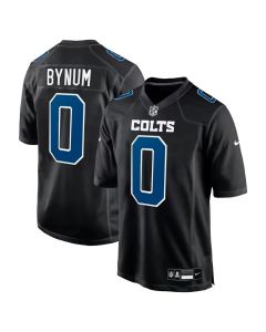 Men's Indianapolis Colts #0 Camryn Bynum Carbon Black Fashion Game Jersey (Black)