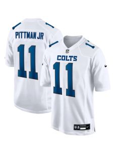 Men's Indianapolis Colts #11 Michael Pittman Jr. Tundra White Fashion Game Jersey