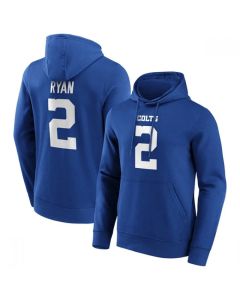 Men's Indianapolis Colts #2 Matt Ryan Blue Hoodie