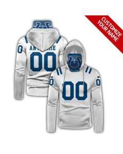 Men's Indianapolis Colts 2020 White Customize Hoodie Mask