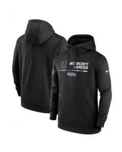 Men's Indianapolis Colts 2022 Black Crucial Catch Therma Performance Pullover Hoodie