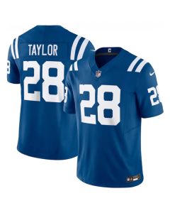 Men's Indianapolis Colts #28 Jonathan Taylor Blue 2023 F.U.S.E Vapor Untouchable Stitched Football Jersey