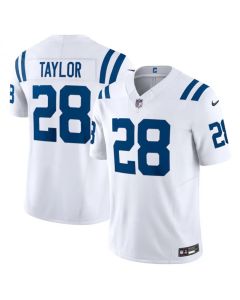 Men's Indianapolis Colts #28 Jonathan Taylor White 2023 F.U.S.E Vapor Untouchable Stitched Football Jersey