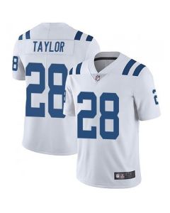 Men's Indianapolis Colts #28 Jonathan Taylor White Stitched Jersey