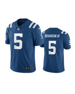 Men's Indianapolis Colts #5 Anthony Richardson Sr. Blue 2023 Draft Vapor Untouchable Stitched Football Jersey