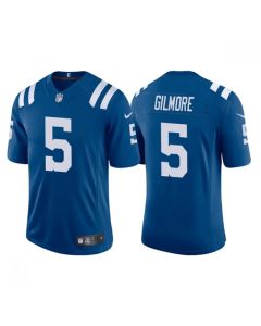 Men's Indianapolis Colts #5 Stephon Gilmore Blue Stitched Football Jersey