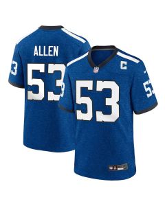 Men's Indianapolis Colts #53 CJ Allen Royal 2026 NFL Draft Game Jersey (2026)