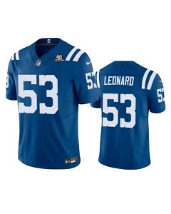 Men's Indianapolis Colts #53 Shaquille Leonard Blue 2023 F.U.S.E 40th Anniversary Vapor Untouchable Stitched Football Jersey