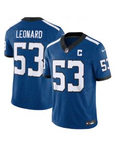 Men's Indianapolis Colts #53 Shaquille Leonard Royal 2023 F.U.S.E. Indiana Nights Limited Stitched Football Jersey