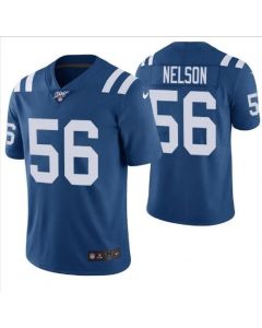 Men's Indianapolis Colts #56 Quenton Nelson Blue 2019 100th Season Vapor Untouchable Limited Stitched NFL Jersey