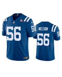 Men's Indianapolis Colts #56 Quenton Nelson Blue 2023 F.U.S.E 40th Anniversary Vapor Untouchable Stitched Football Jersey