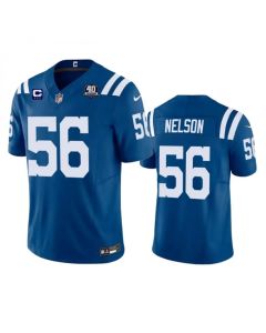 Men's Indianapolis Colts #56 Quenton Nelson Blue 2023 F.U.S.E. 40th Anniversary With 3-Star C Patch Vapor Untouchable Limited Stitched Football Jersey
